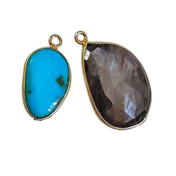 Charm Bundle—Turquoise & Faceted Labradorite Charms - Picture 4 of 9